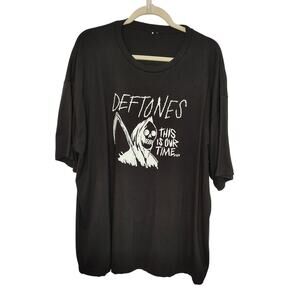 Hot Topic Deftones Mens 2XL T Shirt Black Goth Rock Grim Reaper This Is Our Time